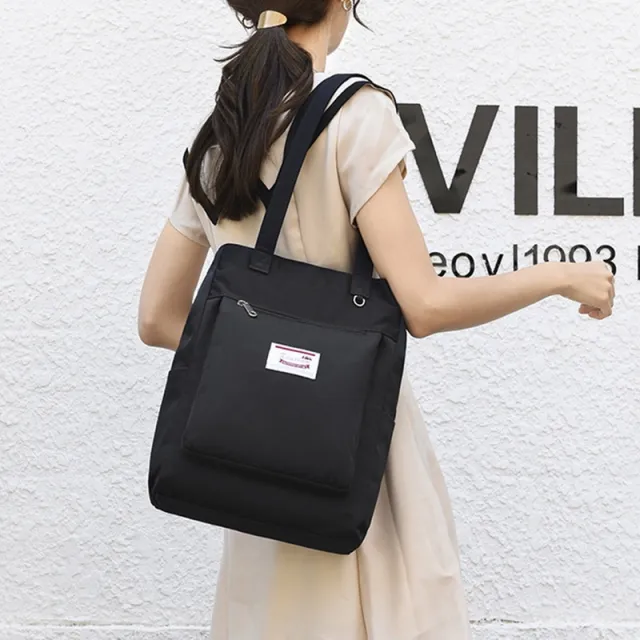One shoulder shopping bag laptop bag shockproof large capacity briefcase Black - Shop at LoveMi