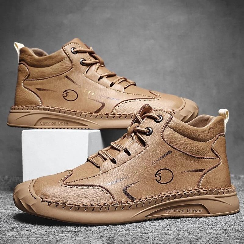 Men's microfiber high-top tooling shoes