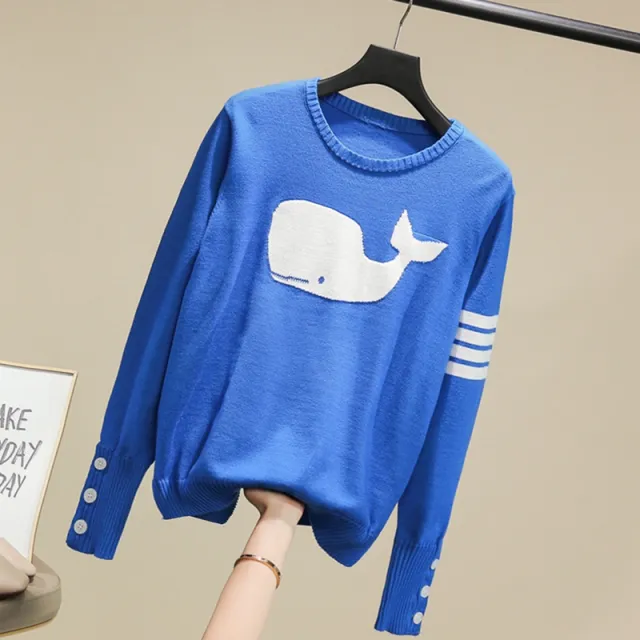 style little whale sweater Blue - Shop at LoveMi