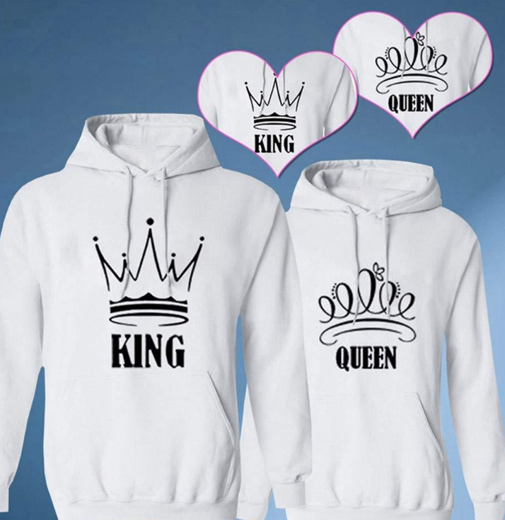 Title 1, King /queen crown couple wear hooded sweater