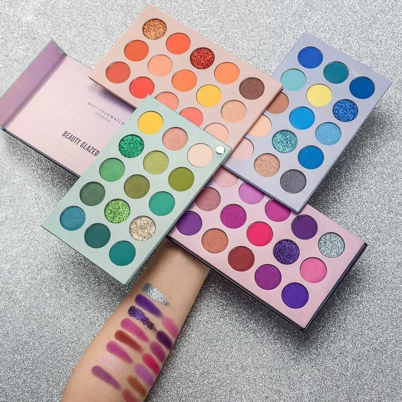 BEAUTY GLAZED 60 colour four-layer three-dimensional eyeshadow palette - 60 Colours