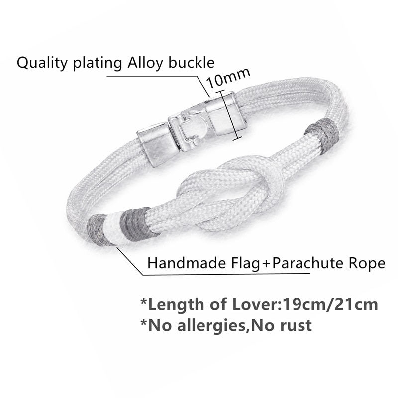 Fashion navy style two-color umbrella rope