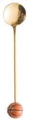 Spherical spoon stainless steel coffee spoon creative golden spoon dessert spoon mixing spoon small round spoon card milk small spoon – image 4