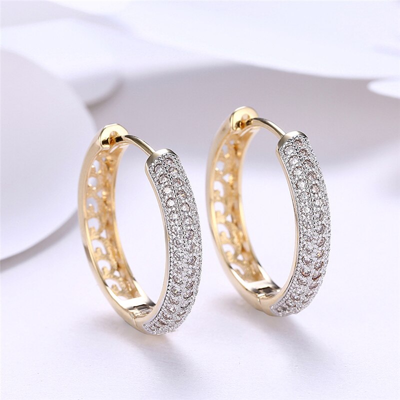 Lady K gold zircon earrings