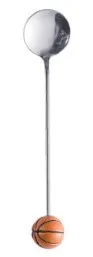 Spherical spoon stainless steel coffee spoon creative golden spoon dessert spoon mixing spoon small round spoon card milk small spoon – image 5