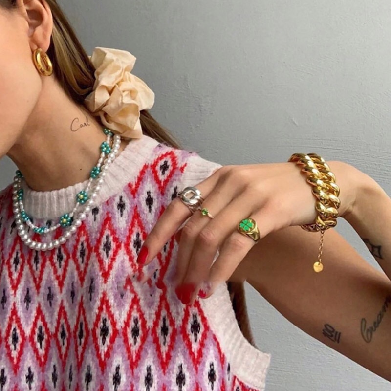 European and American vintage S925 sterling silver ring