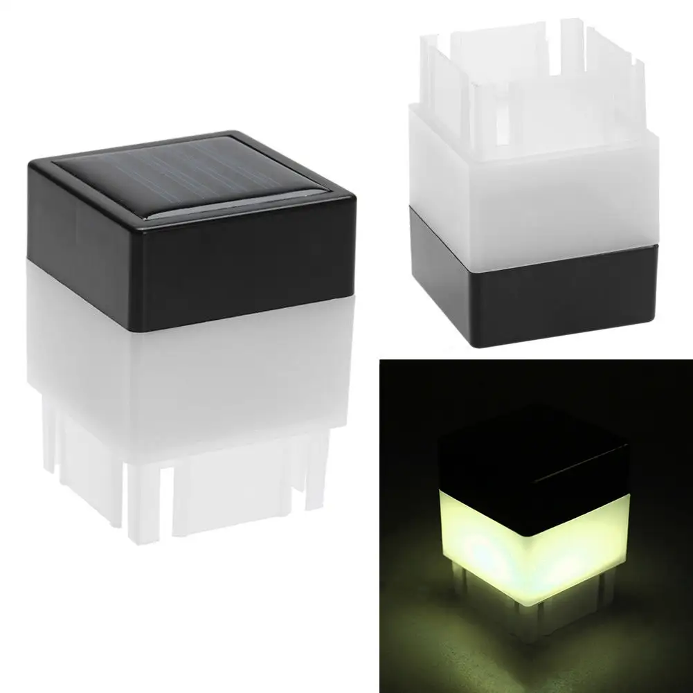 Outdoor solar column lamp fence