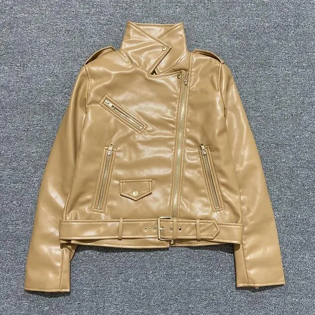 Faux leather jacket ladies Brown - Shop at LoveMi