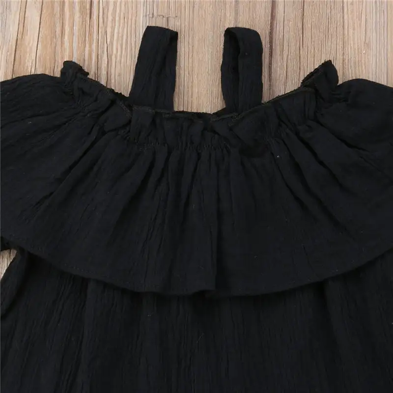 Half-sleeve off-shoulder halter top with split skirt 3PCS