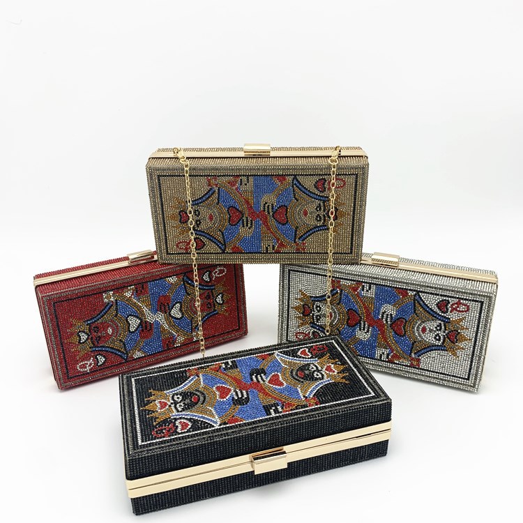 Fashion small square bag with diamonds