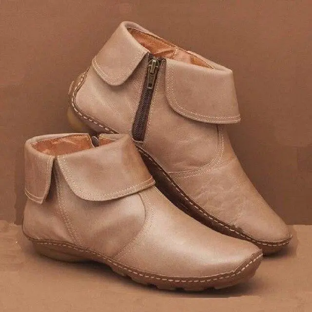 Ladies casual short boots - Khaki