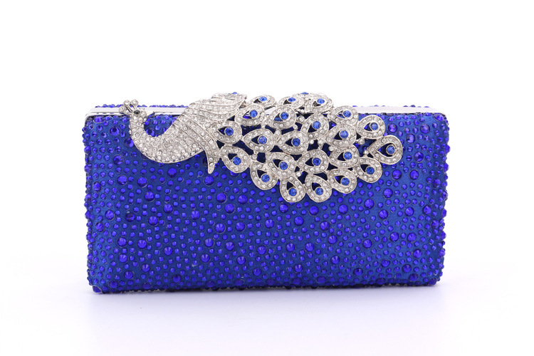 Peacock with diamond dinner bag