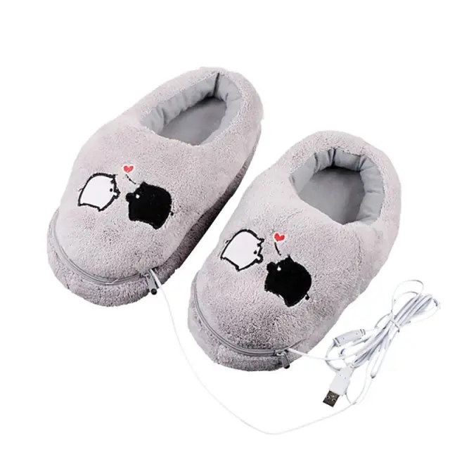 Separate feet usb foot warmers electric heating shoes Grey - Shop at LoveMi