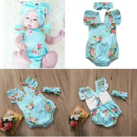 Newborn Baby Clothes Sleeveless Girl 2pcs Set