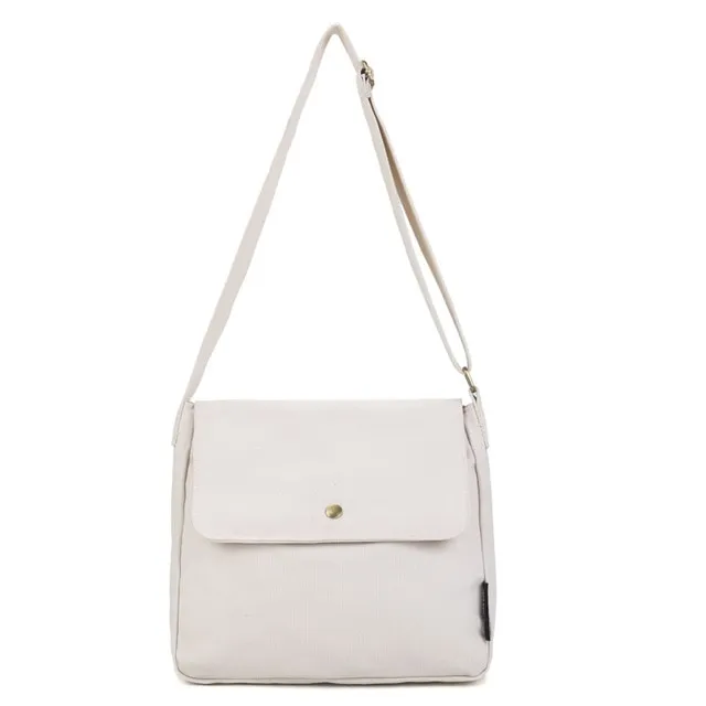 Canvas fashion student casual backpack White - Shop at LoveMi