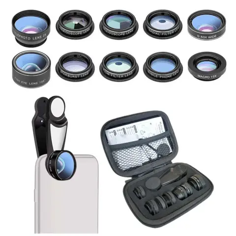 Ten in One Set of Fisheye Lens with External