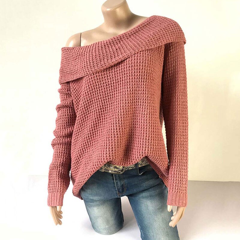 Women's irregular collar sweater