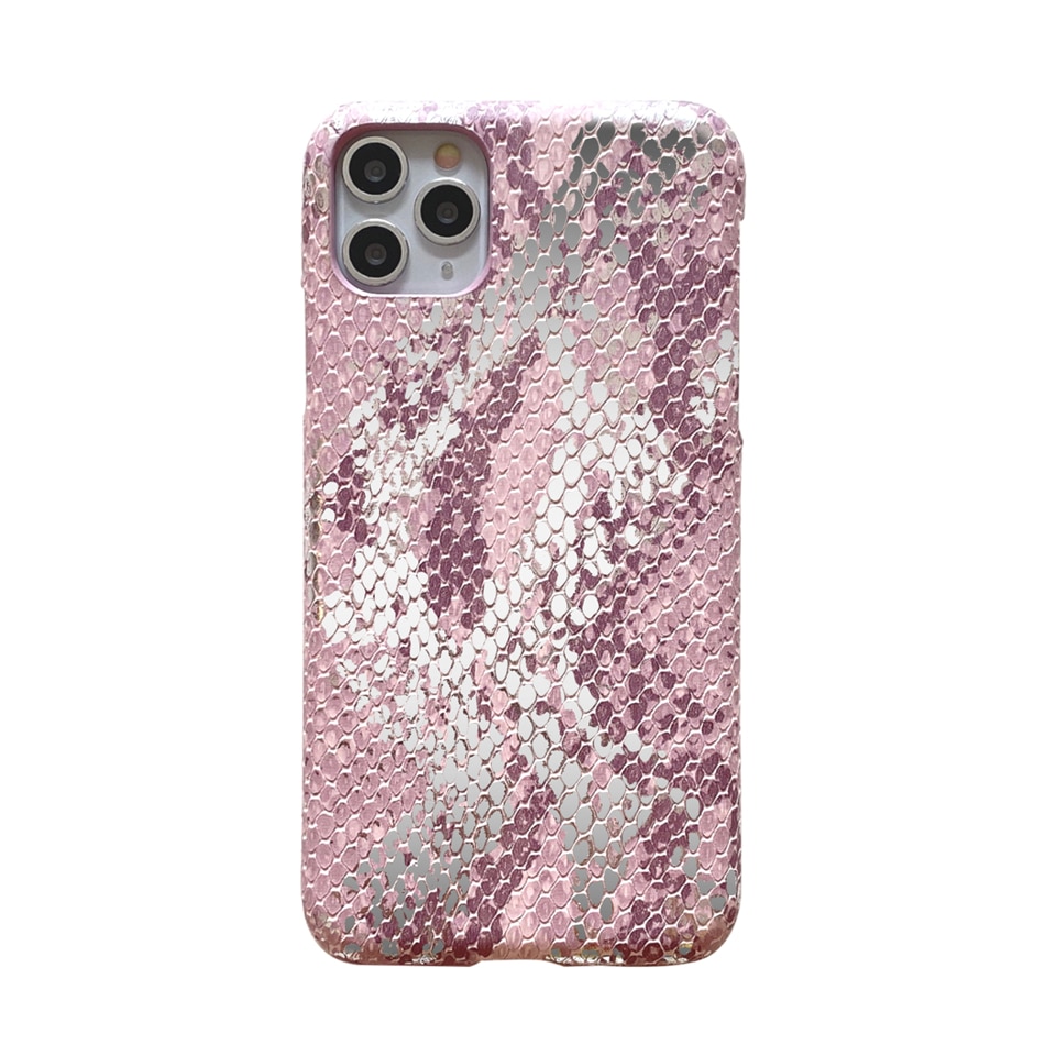 Title 7, Girly pink gilded snakeskin pattern phone case