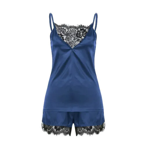 Sexy lace lingerie set - Blue