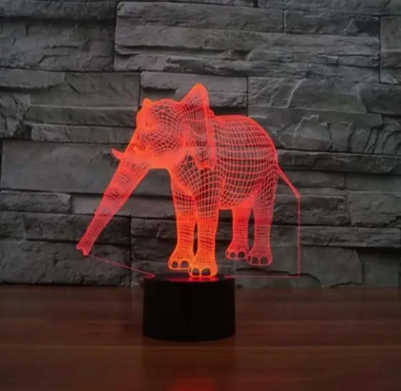 Colorful touch remote control 3D desk lamp
