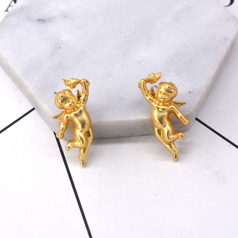 All-match Eros Cupid Angel retro earrings