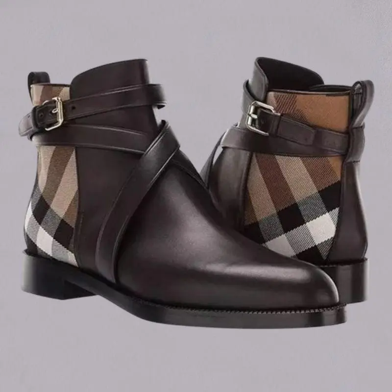 Men's casual low boots - Brown