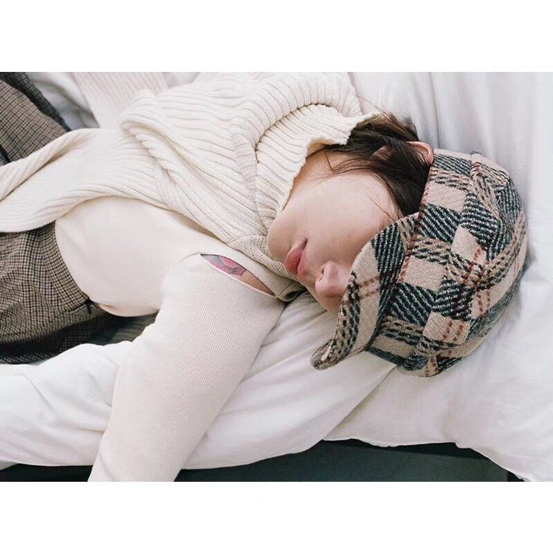 Autumn and winter flat top fashion casual octagonal hat