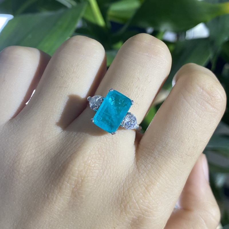 S925 sterling silver with diamond high-end ring gold-plated small jewelry