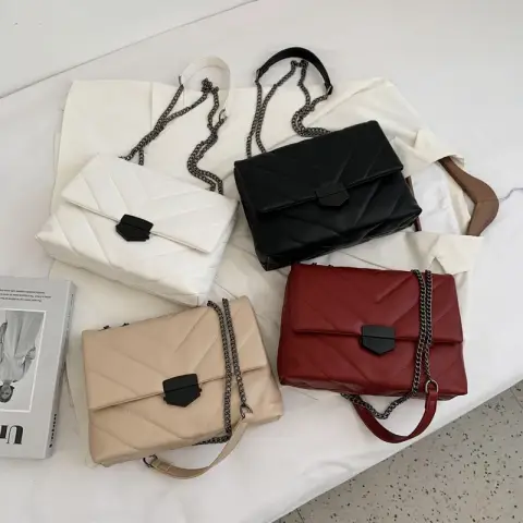 Embroidery Thread Small PU Leather Crossbody Bags for Women