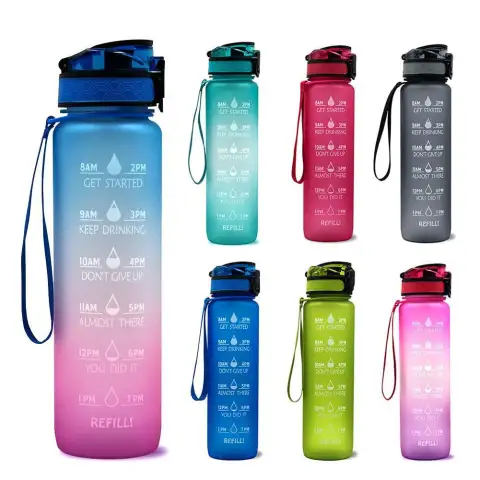 Plastic Bottle Frosted Gradient Bouncing Cup Water Sports Space