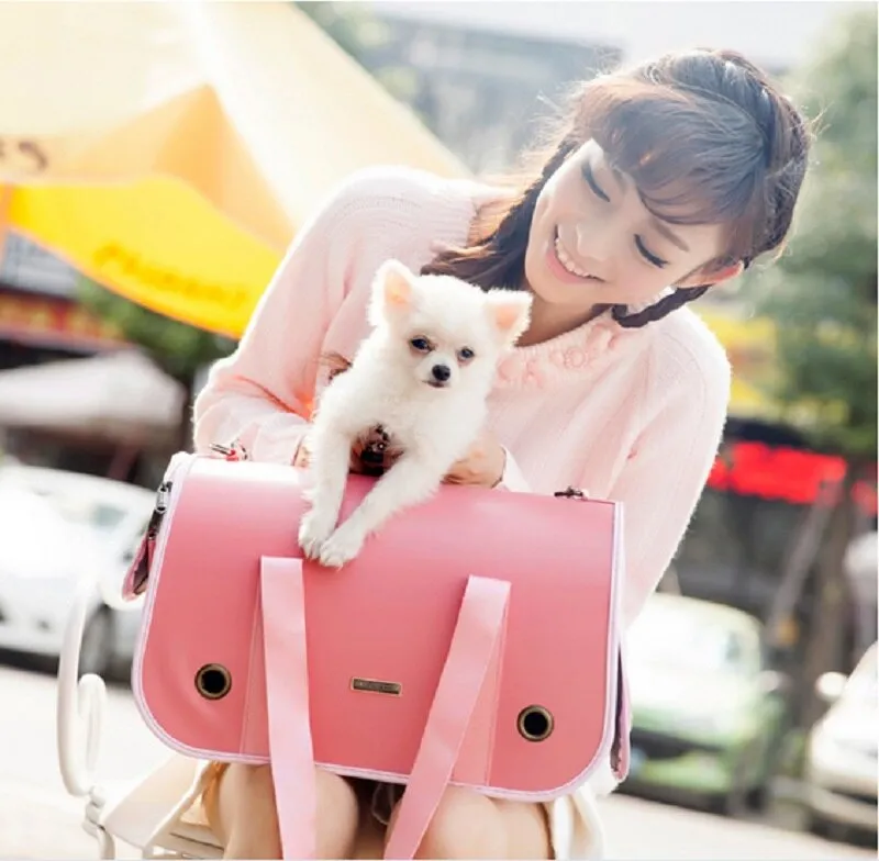Portable one-shoulder pet backpack - Pink