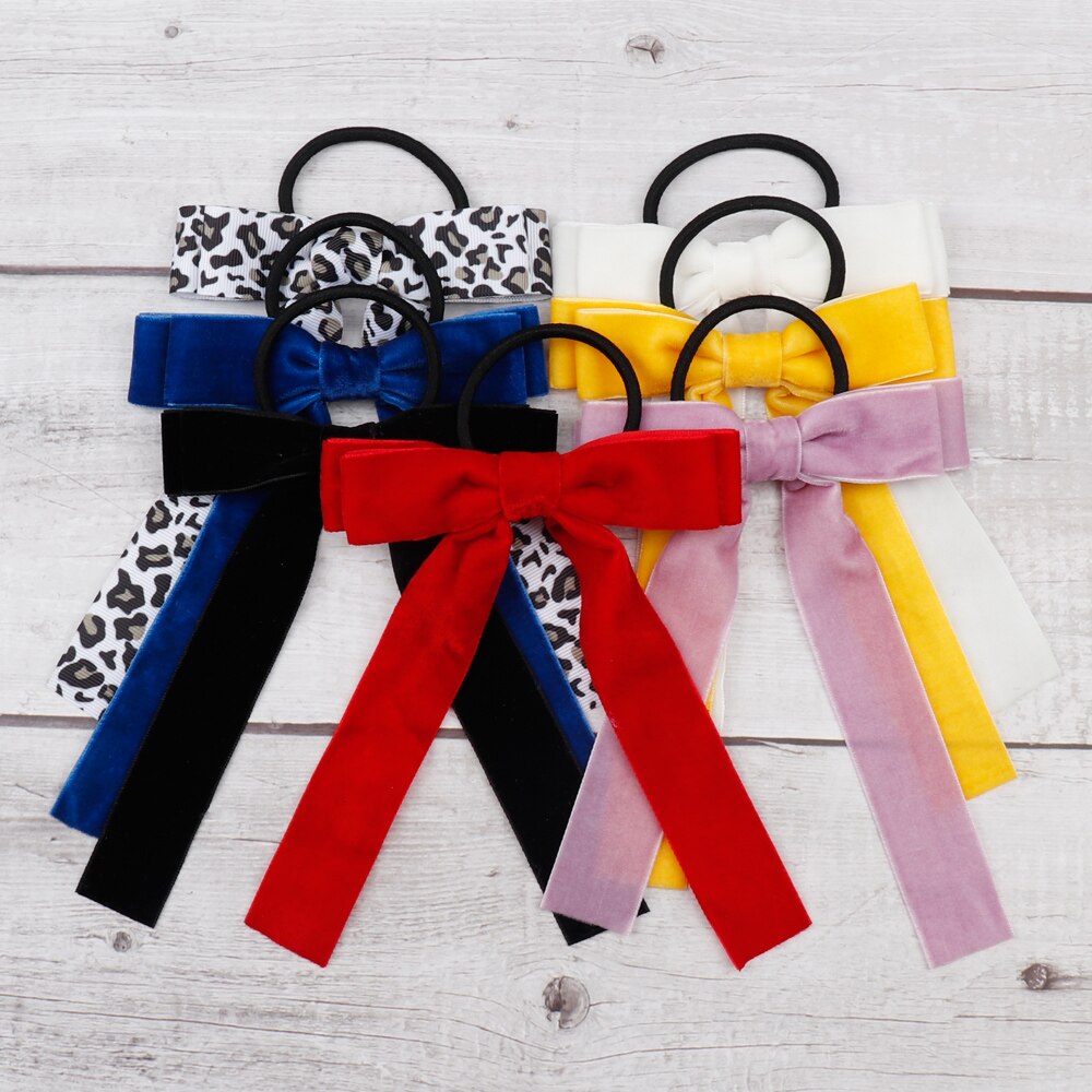 Lady's velvet knot rubber band hair ring hair ornament