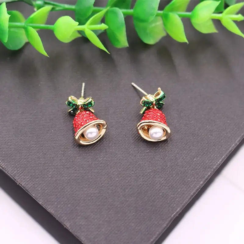 Christmas bow wind chimes earrings