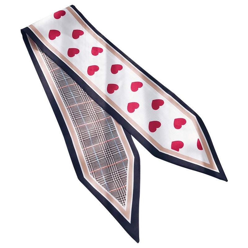 Houndstooth print small scarf headband