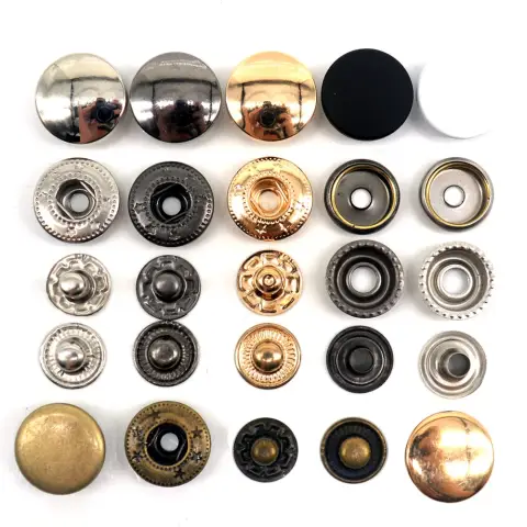 Metal Snap Button Buttons All-match Concealed Jackets Round Denim