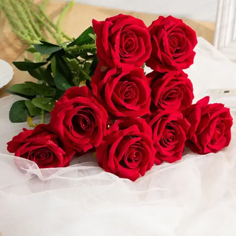 Artificial Red Rose Flowers Living Room Home Decoration Bouquet