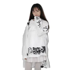 New Harajuku waterproof windbreaker women - White - View 1