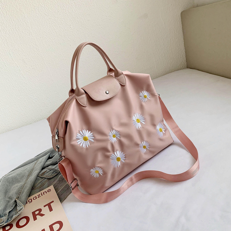 Embroidered small daisy portable large capacity bag — image 1