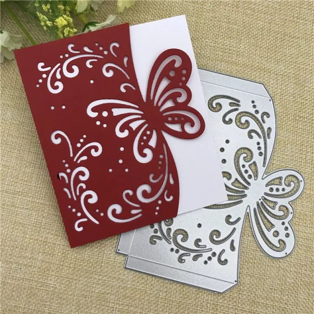 Puzzle embossing knife mold template butterfly lace Silver - Shop at LoveMi