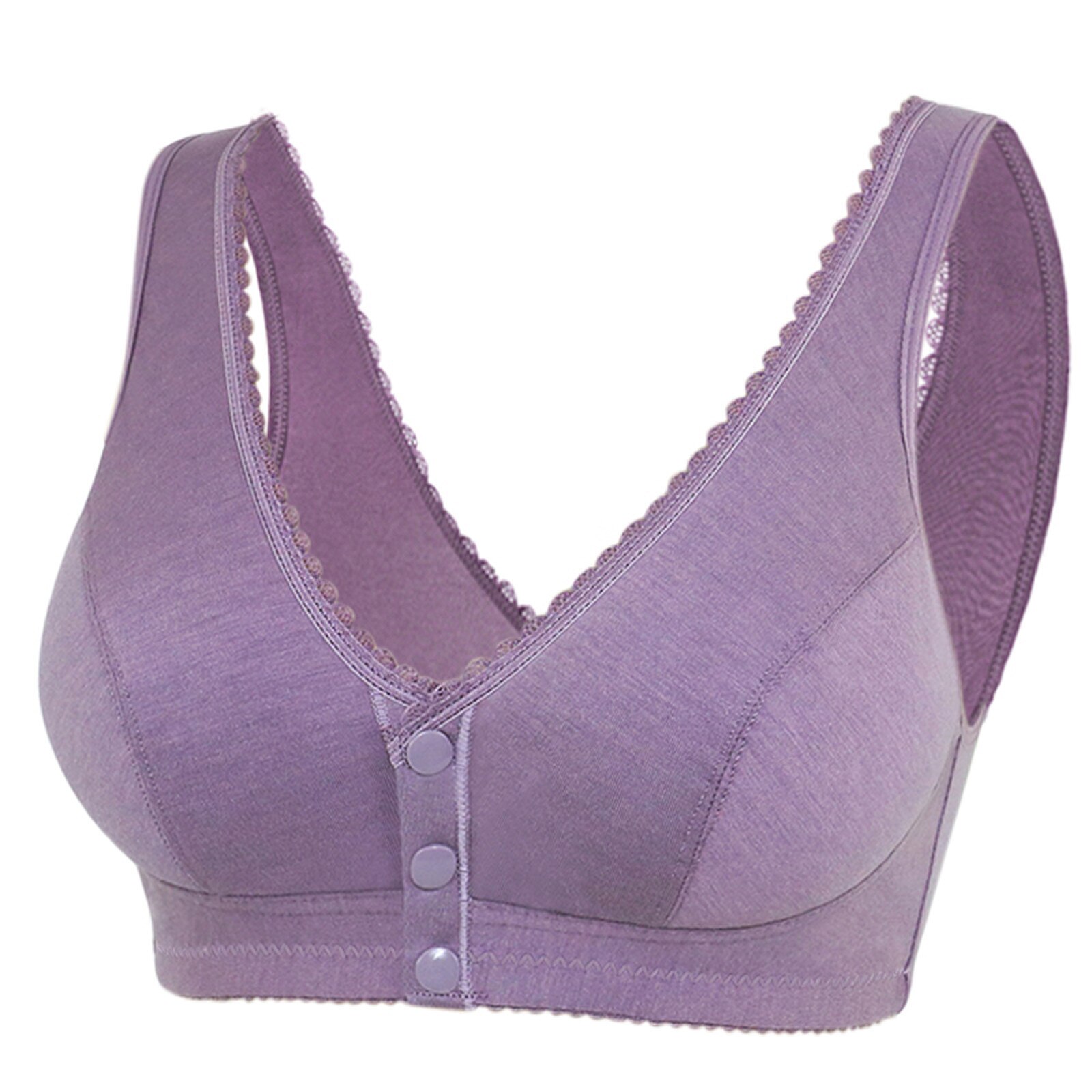 Title 27, Cotton front button bra without steel ring beau...