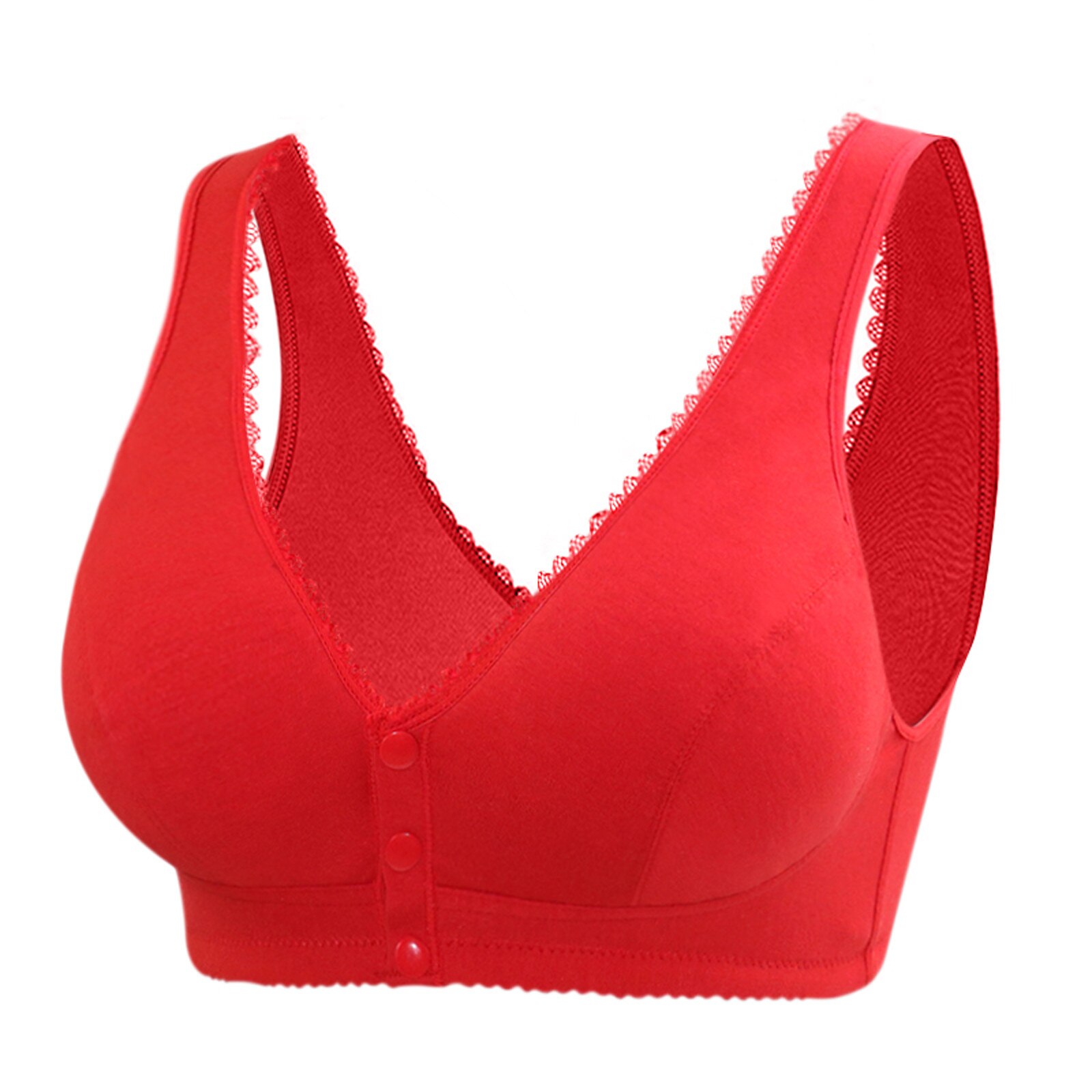 Title 26, Cotton front button bra without steel ring beau...