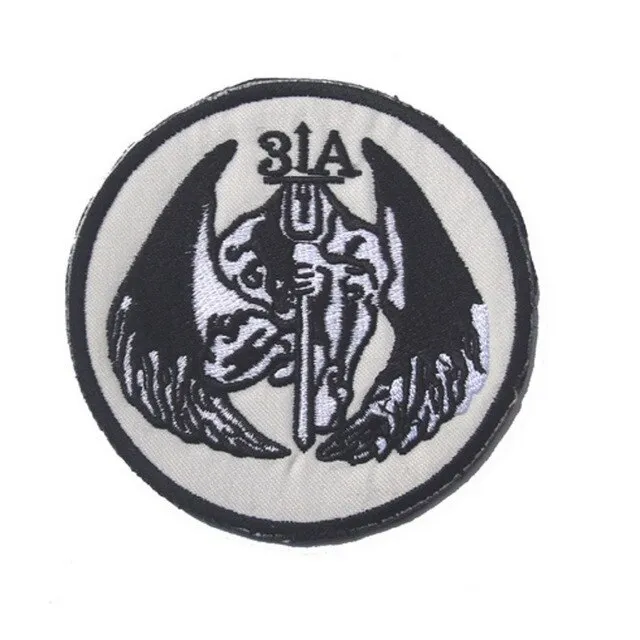 Embroidery, Armband, Double-sided VelcroCloth Label - Round White