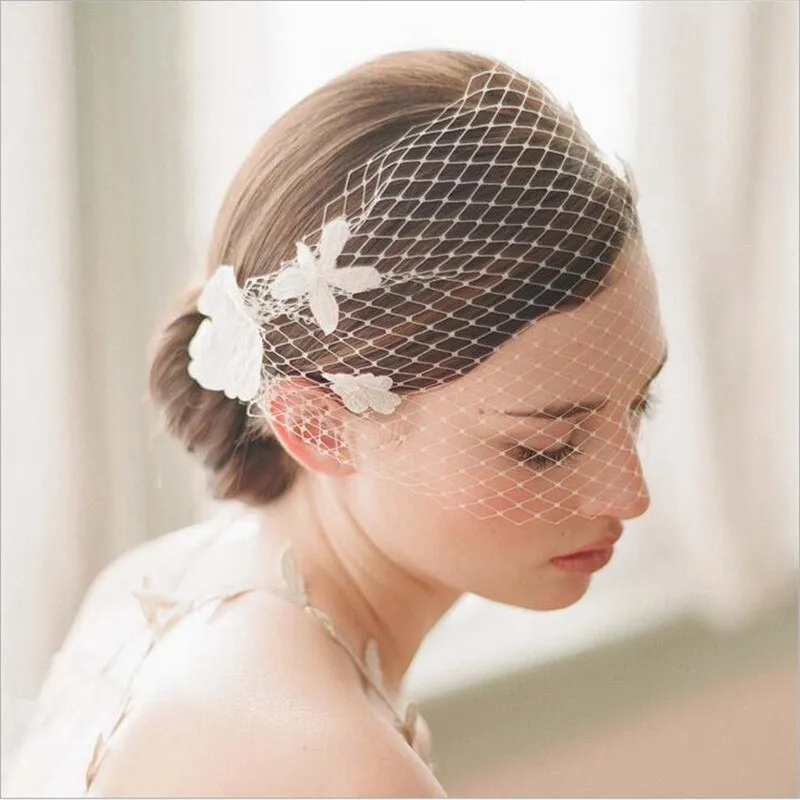European and American Style Big Mesh Wedding Veil - White