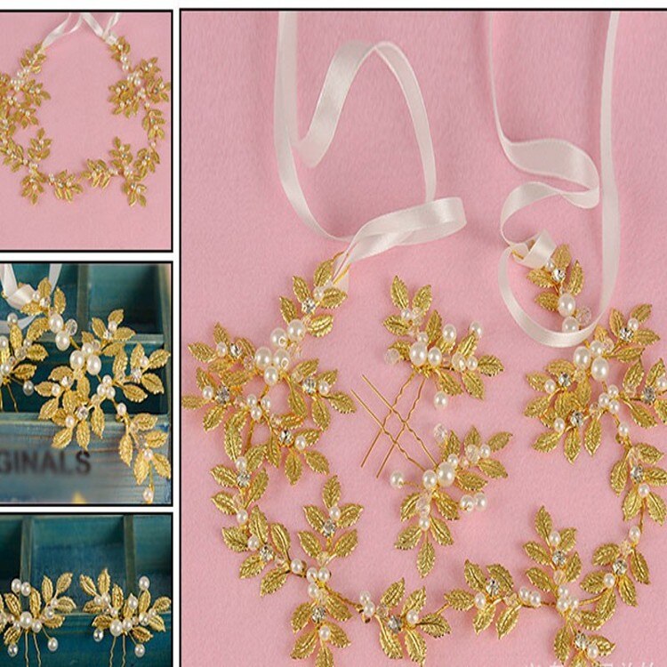 Handmade Pearl Retro Wedding Headband Accessories — foto 3