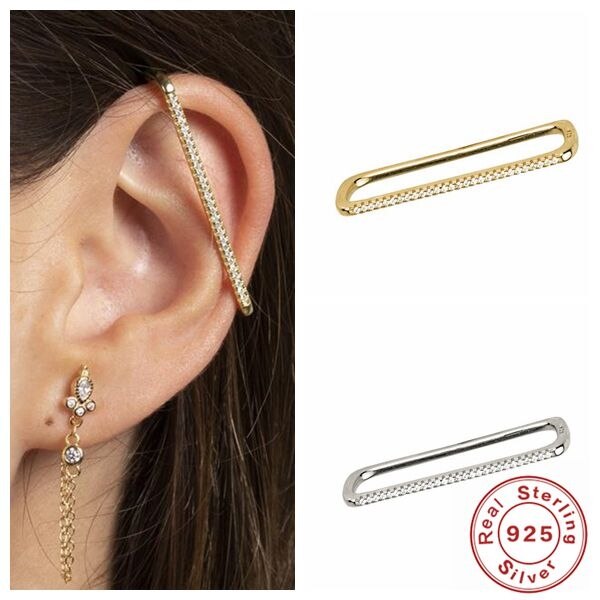 New Simple Single Row Geometric Personality Wild Ear Jewelry