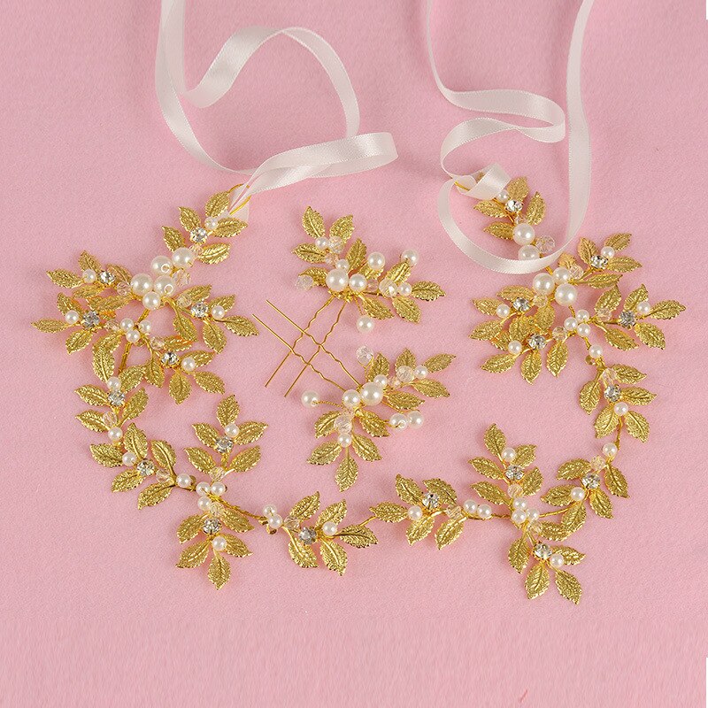 Handmade Pearl Retro Wedding Headband Accessories — foto 4