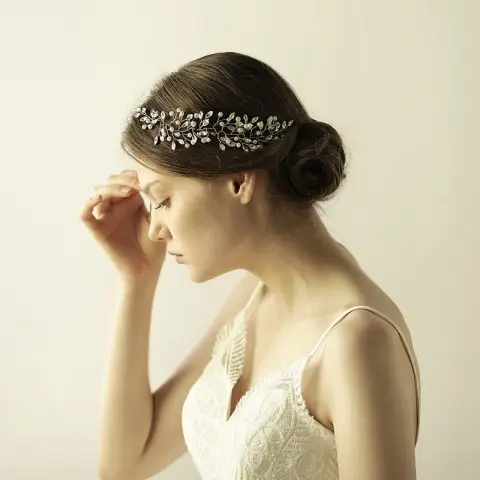 Bright Pearl Bridal Hair Ornament Wedding Band