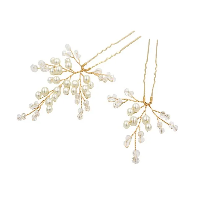 Exquisite Beaded Hair Fork And Curling Accessories Silver - Shop at LoveMi