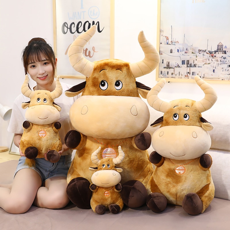 Plush Toy Bull Devil Doll Ox Year Mascot Pillow