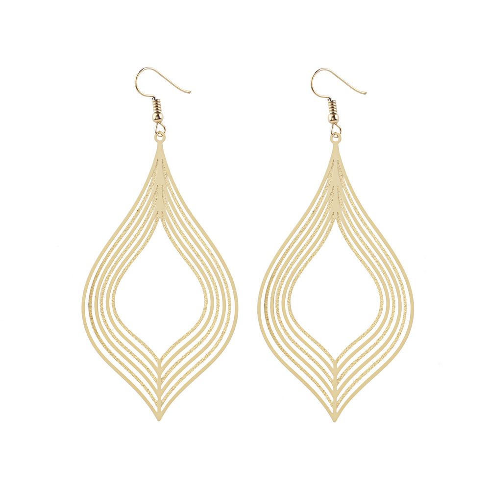 Personalized Striped Frosted Vintage Earrings